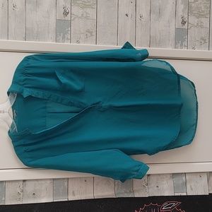 Charlotte Russe Medium Teal Blouse